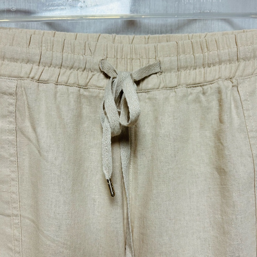 Land n Sea women pants capris size 2X natural color washable linen blend nwt - Picture 4 of 10